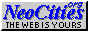 Button. Text: Neocities.org. The web is yours.